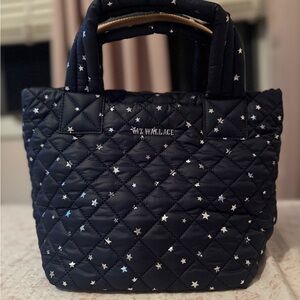 MZ Wallace Dawn Silver Star Quilted Tote